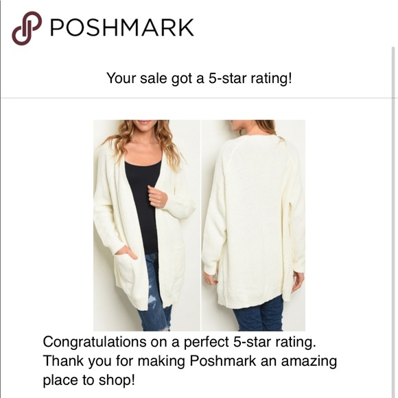 IVORY KNIT SWEATER CARDIGAN - Picture 3 of 8